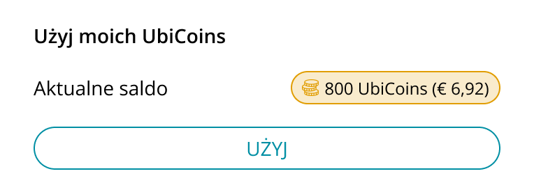 App Ubigi : utiliser mes UbiCoins, solde courant