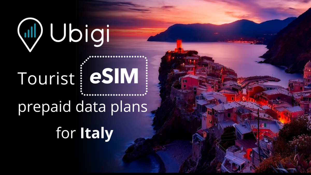 Prepaid SIM card or eSIM for tourist in Italy Ubigi