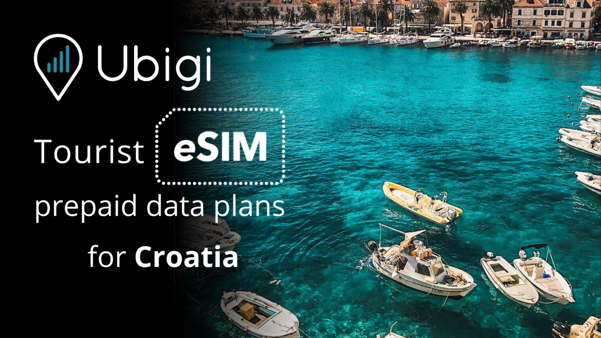Prepaid SIM card or eSIM for tourist in Croatia. (Ubigi)