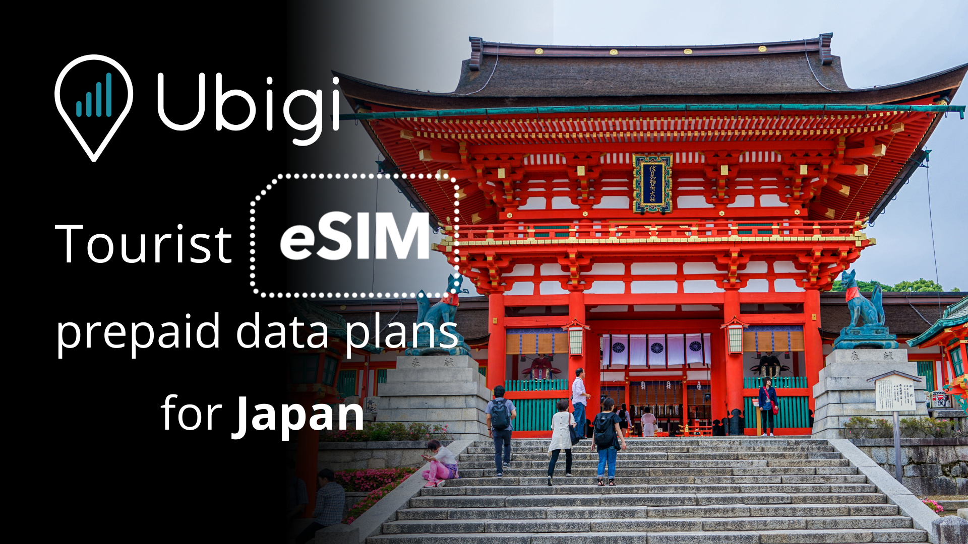 Prepaid SIM card or eSIM for tourist in Japan. (Ubigi)