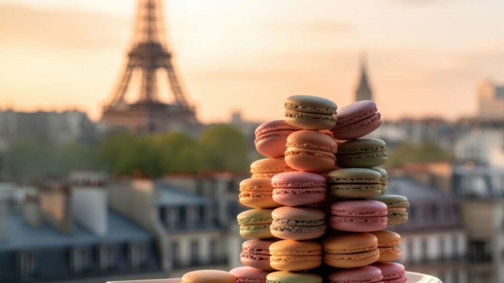 Macarons chocolates sweets
