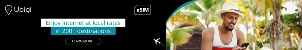 Ubigi eSIM data plan Caribbean