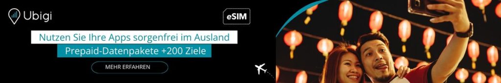 Ubigi eSIM data plans for Japan