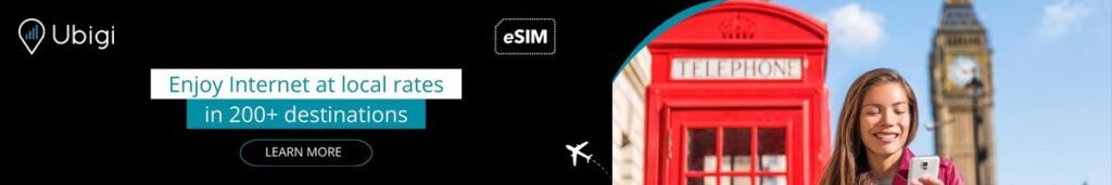 Ubigi esim data plans Europe connectivity UK