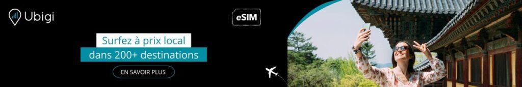 Ubigi esim data plans Corée du Sud