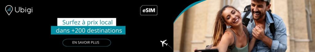 Ubigi forfaits data esim Espagne