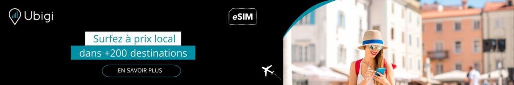 Ubigi forfait eSIM italie europe