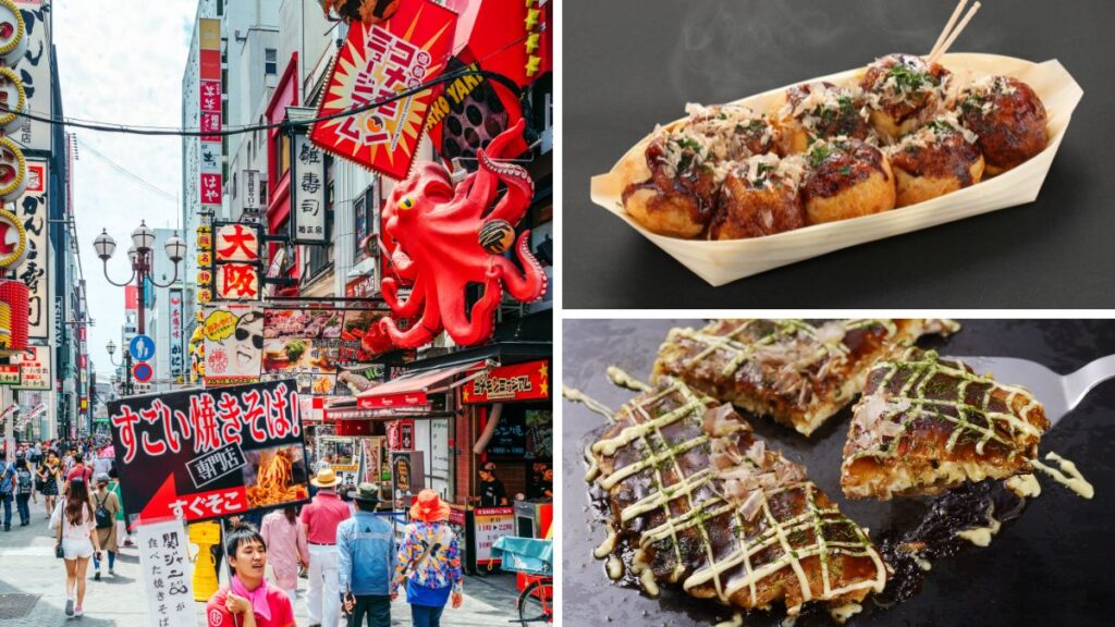 Stroll Through Dotonbori at Night takoyaki okonomiyaki