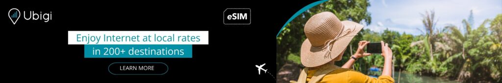 Book you esim data plan with Ubigi