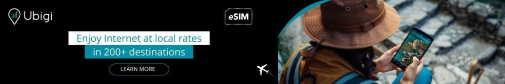 Book your esim data plan with Ubigi