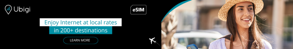 Book your eSIM data plan with Ubigi