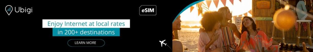 Book your eSIM data plan with Ubigi