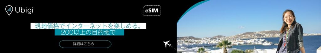 トルコ旅行用のUbigi eSIMデータプランを事前に手配しましょう。