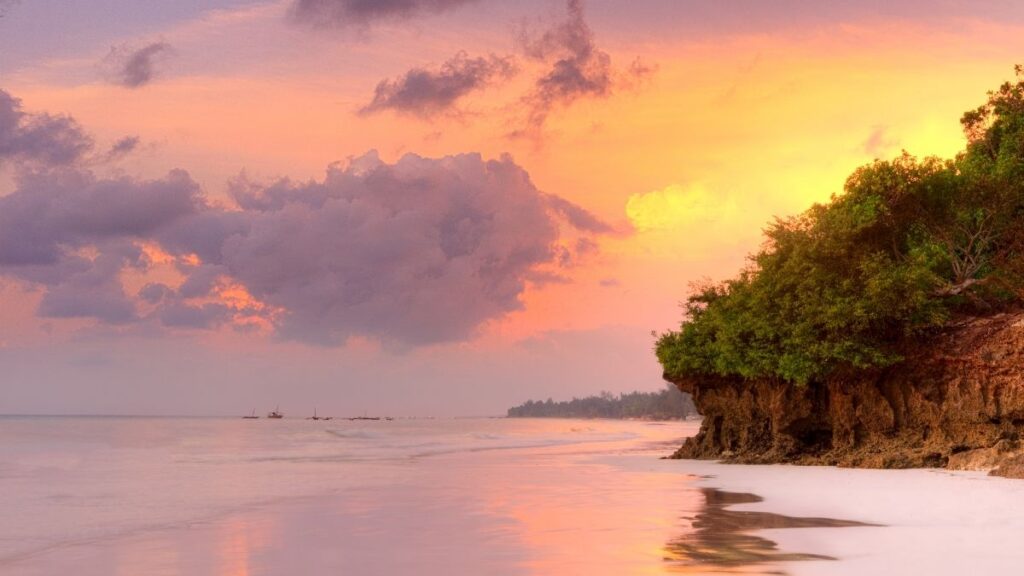 Explorez les destinations emblématiques du Kenya sur le sable blanc de Diani Beach.