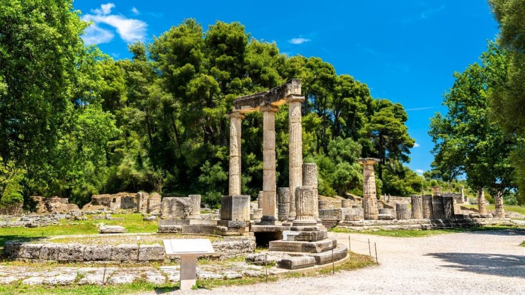 Walk where the first Olympic athletes walked in Olympia.