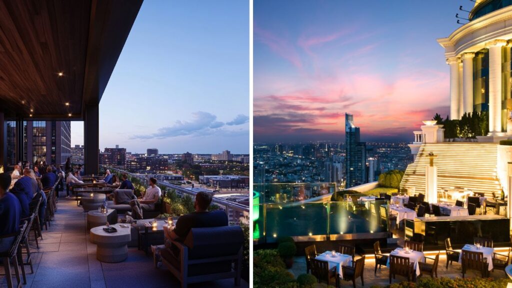 Discover Rooftop bars such as Sky Bar and Octave Rooftop Lounge