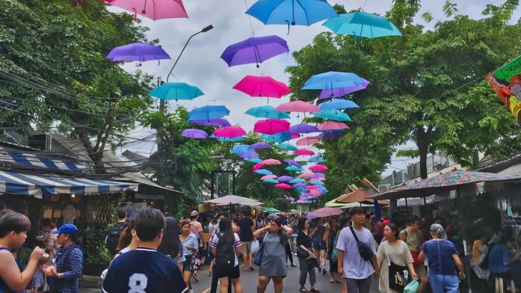 Explore Chatuchak Weekend Market for variety of food and treasures