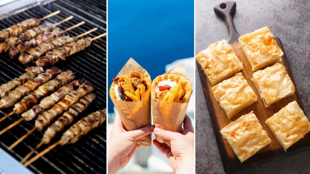 Souvlaki, Gyros and Bougatsa are a must try when you visit Greece