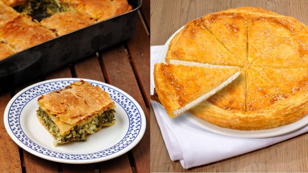Try the Spanakopita and Tiropita-Cheese Pie