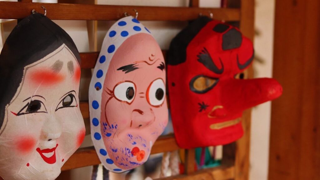 Japanese traditional masks are closely tied with Japanese culture