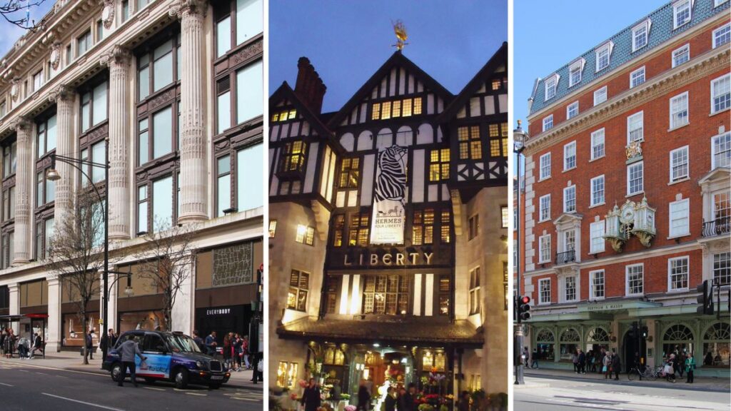 Wo kann man in London Souvenirs kaufen? Entdecken Sie Kaufhäuser wie Harrods, Liberty und Fortnum & Mason
