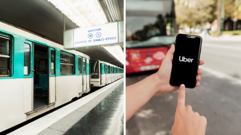 Naviguer dans la ville en utilisant le métro parisien ou Uber
