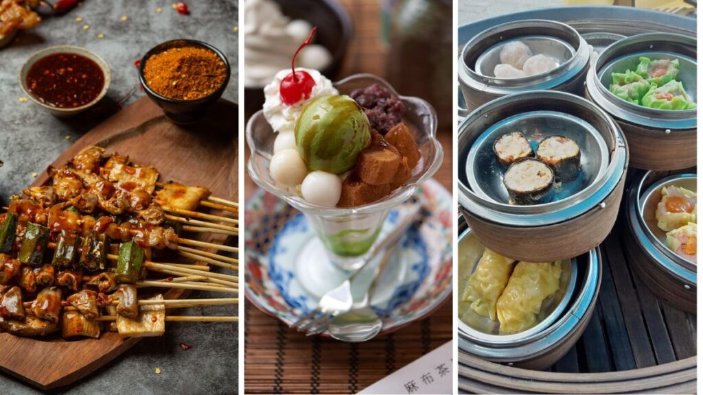 Savour hot-off-the-grill skewers and steamers, plus icy soft-serve treats