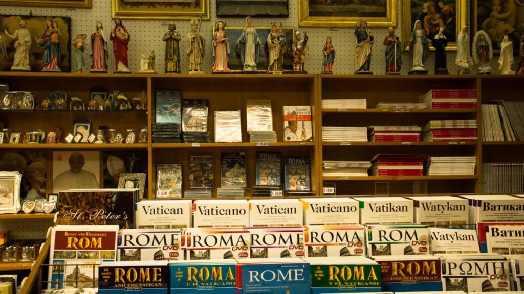 Where to buy souvenirs in Rome? Vatican Gift Shop is a great place to buy religious items
