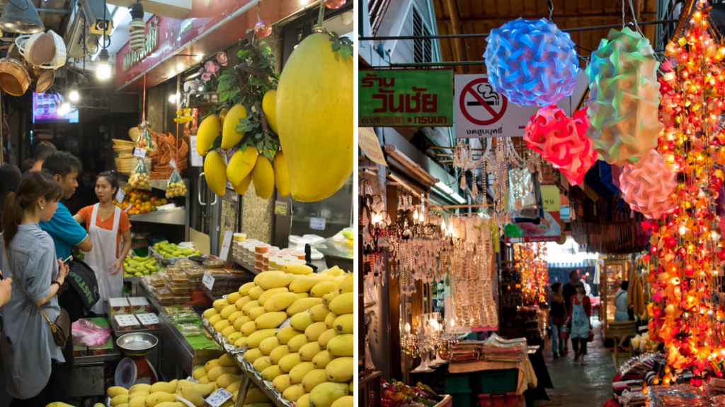Discover Mae Varee for Mango sticky rice and Chatuchak Market for Roti Sai Mai
