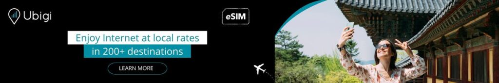 Book your eSIM data plan with Ubigi