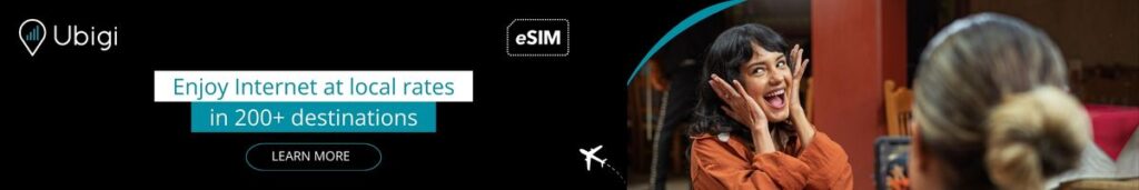 Book your eSIM data plan with Ubigi