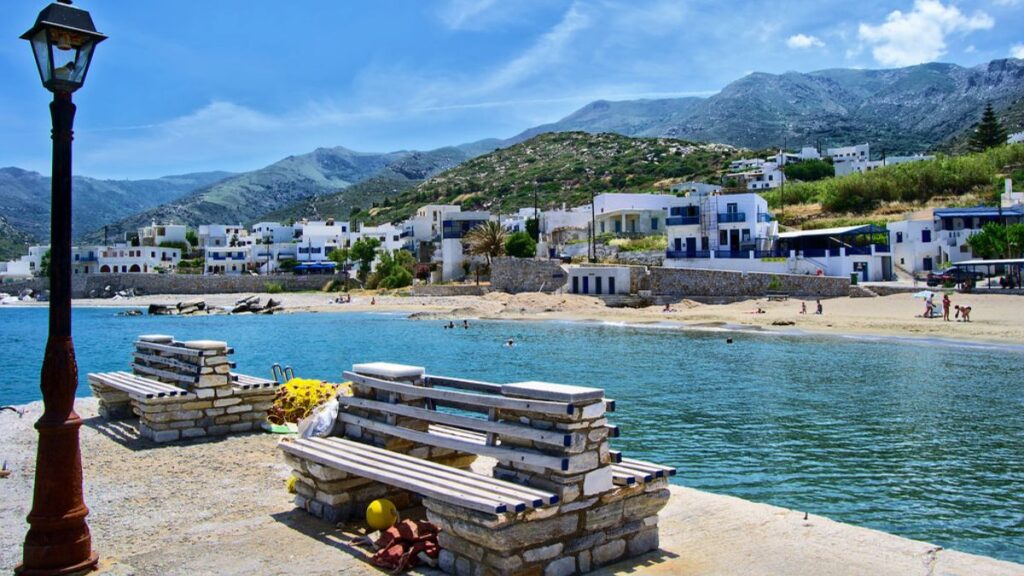 Eat the local cheese and try the honey when in Naxos