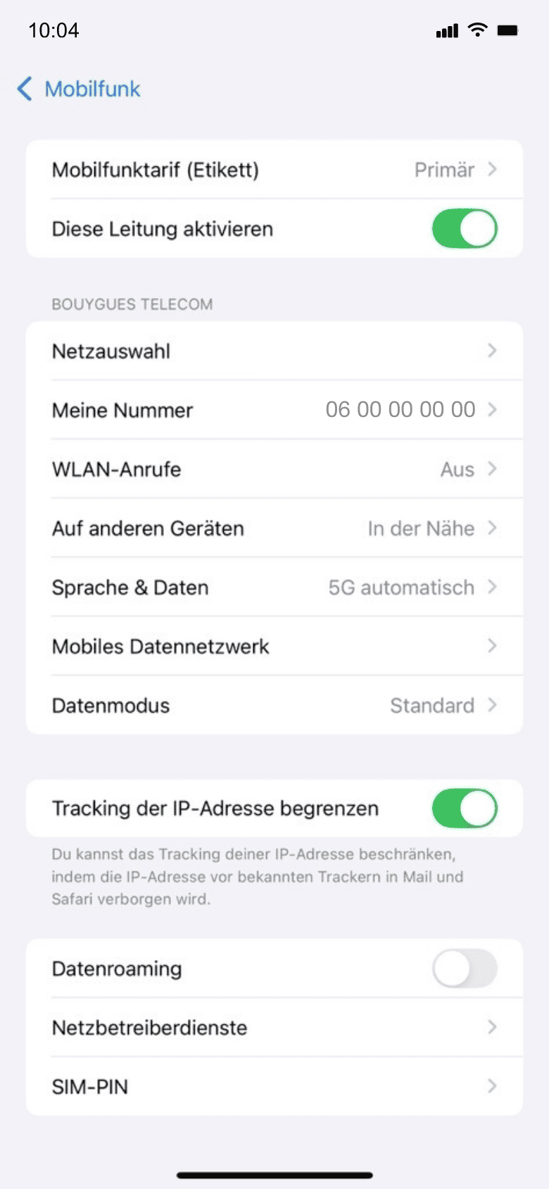 Device setup reminder - before departure