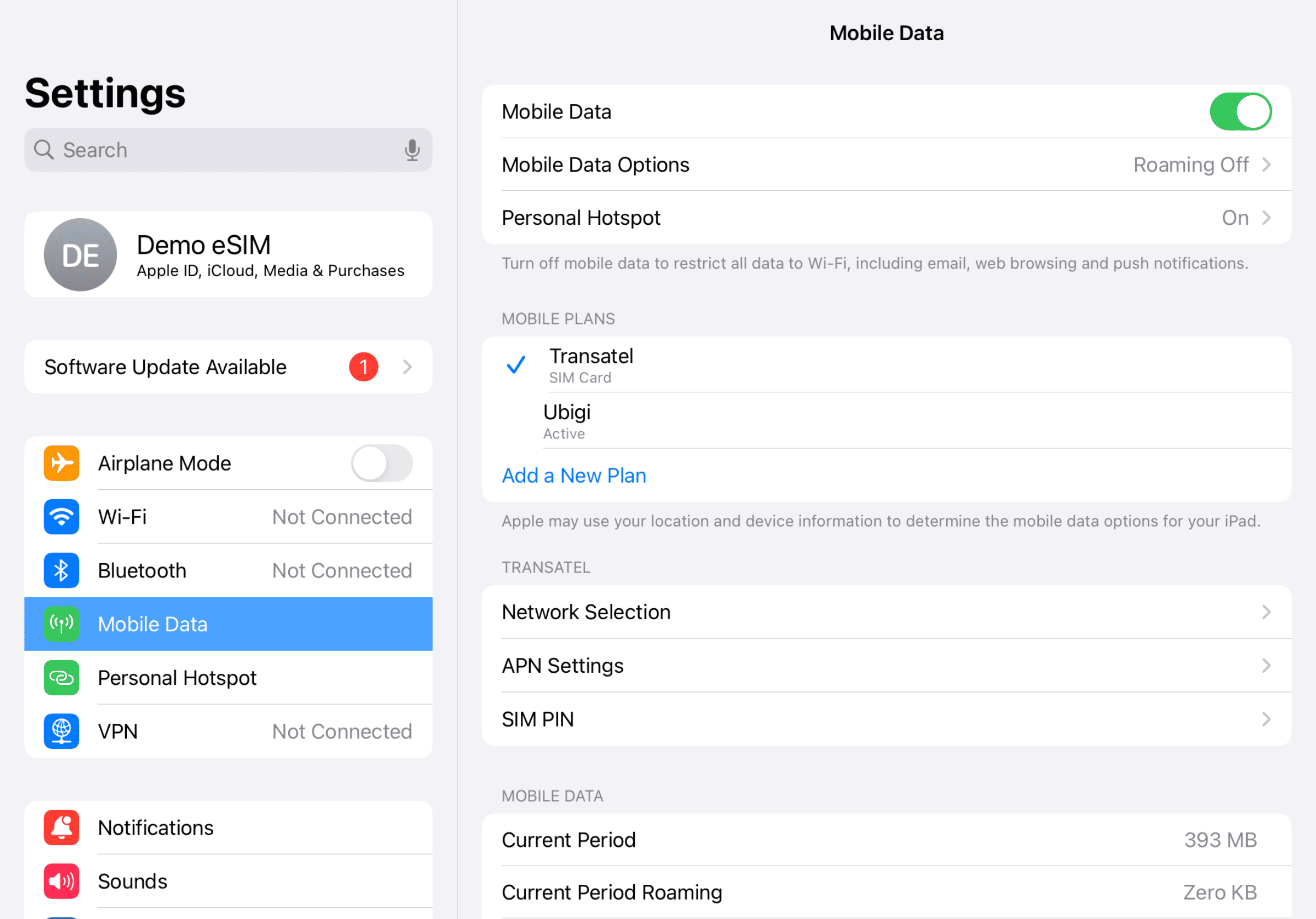 Device setup reminder - before departure