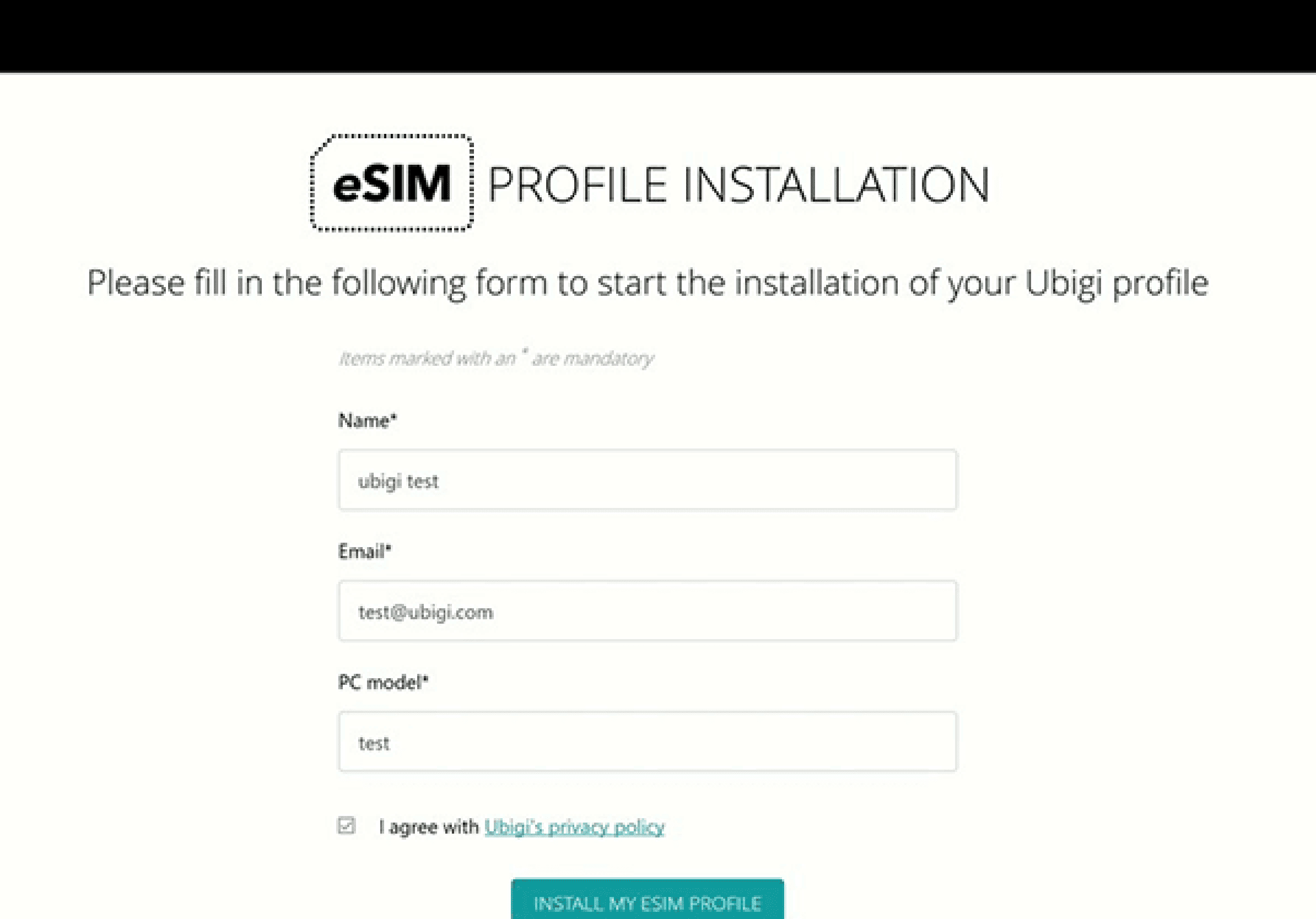 Step 2 - eSIM tutorial