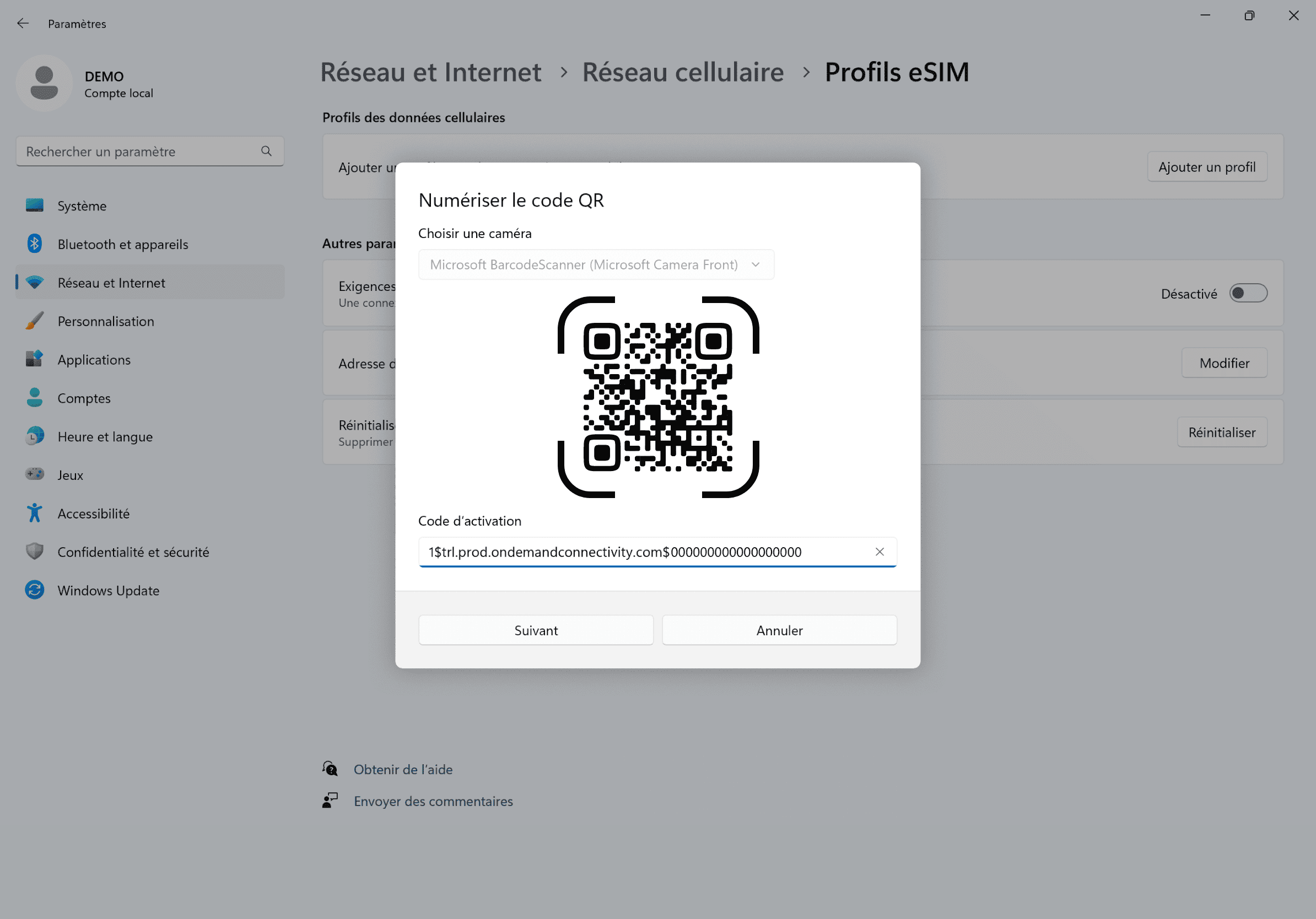Step 2 - eSIM tutorial