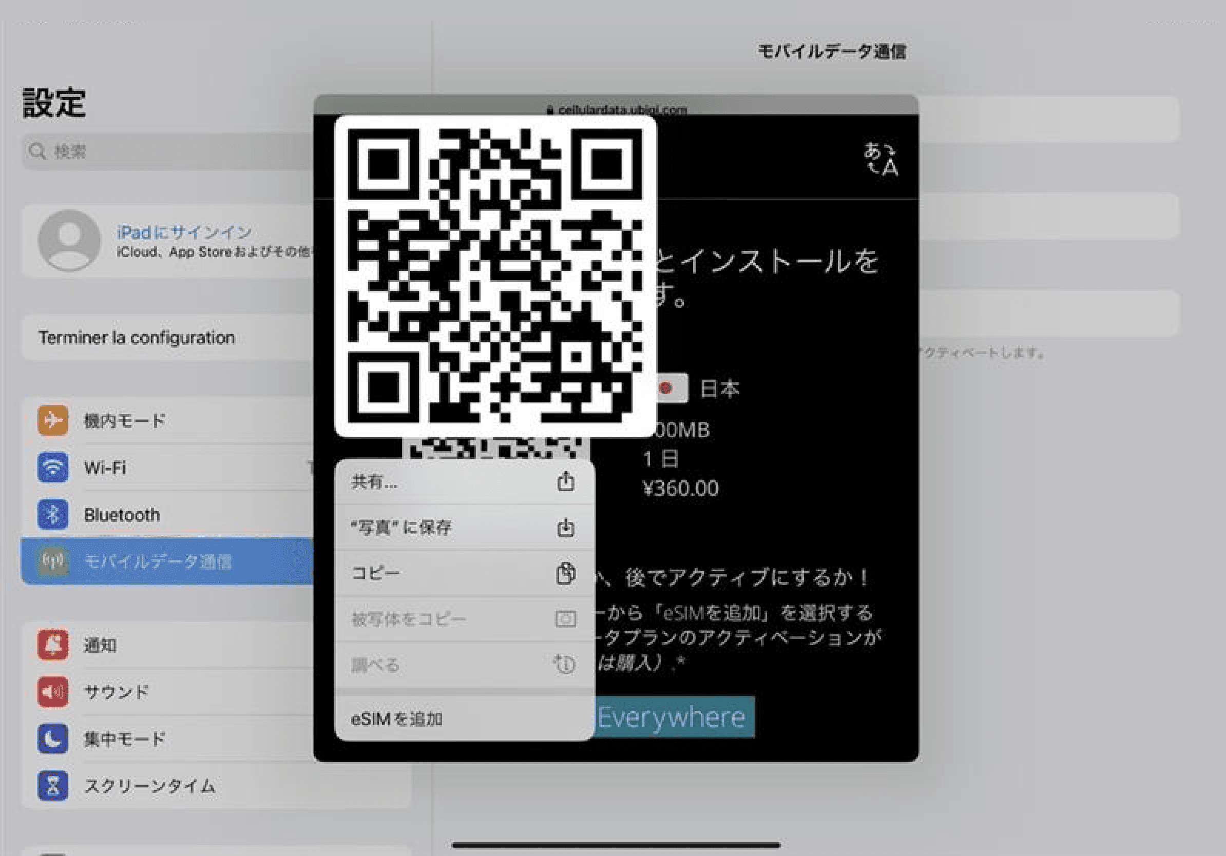 Step 3 - eSIM tutorial