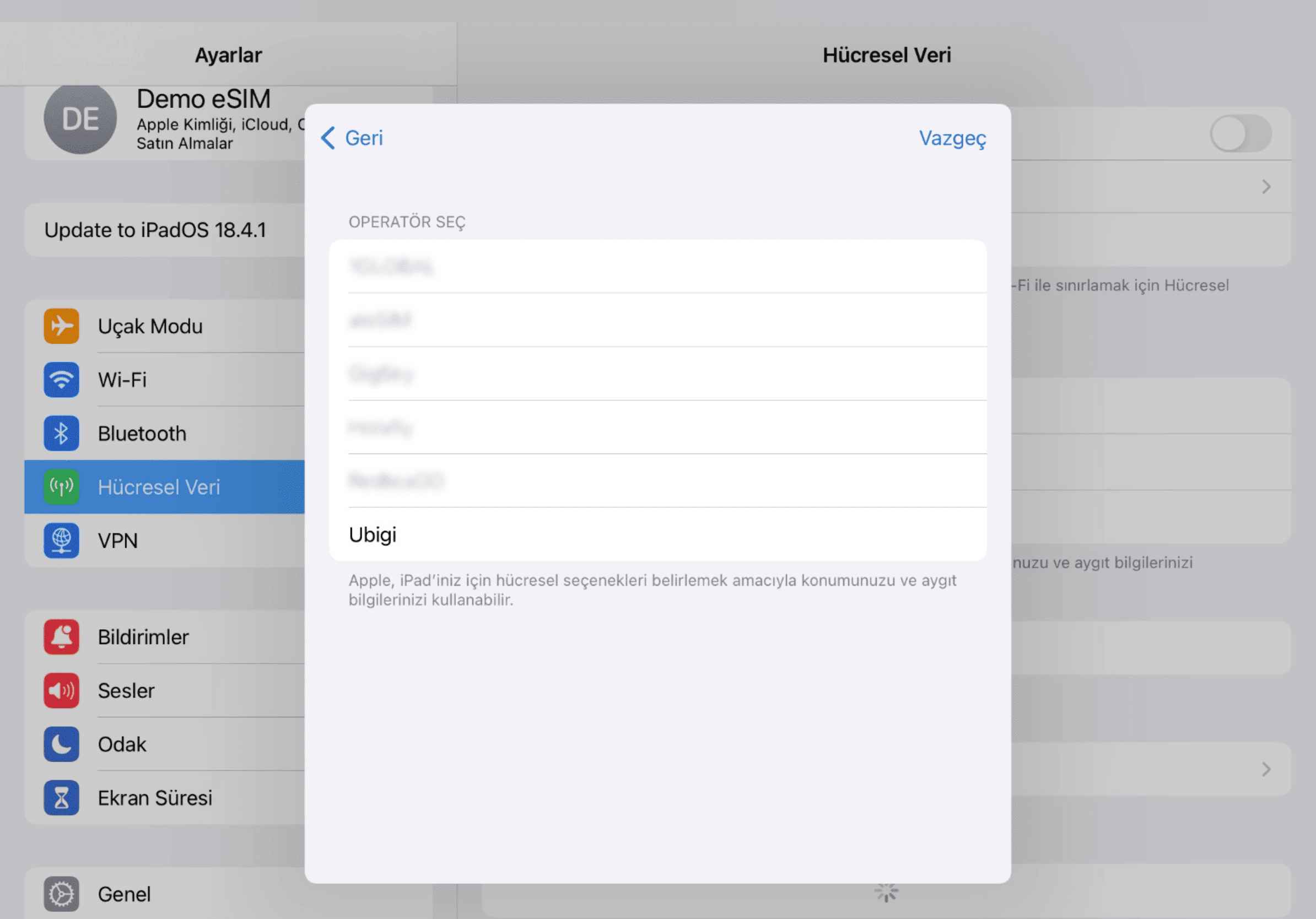 Step 1 - eSIM tutorial