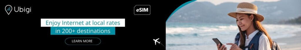 Purchase an Ubigi eSIM data plan for your next trip