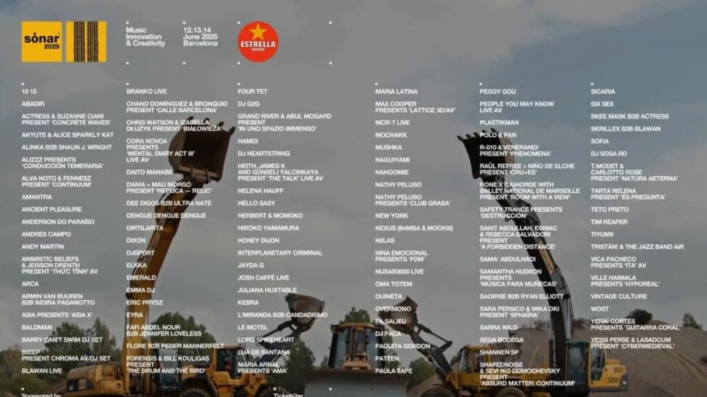 Check the lineups on the official websites of Sonar and OffSonar festivals