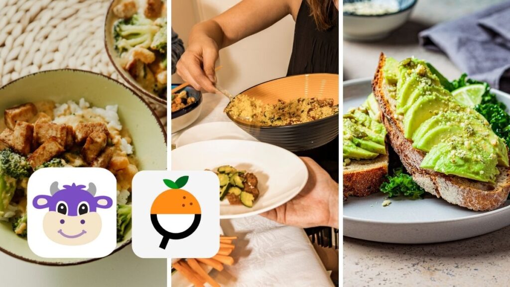 Apps like HappCow and Open Food Facts help find food and groceries based on dietary requirements