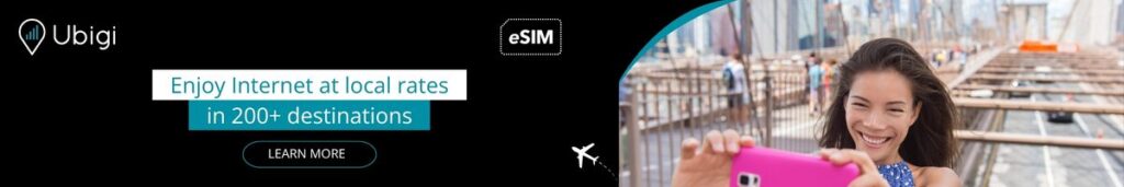 Book your eSIM data plan with Ubigi