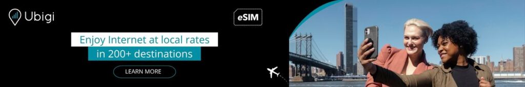 Book your eSIM data plan with Ubigi