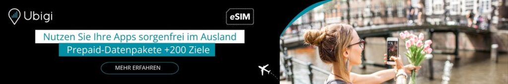 Buchen Sie Ihren Ubigi eSIM Datentarif für die Niederlande und erhalten Sie eine schnelle Internetverbindung