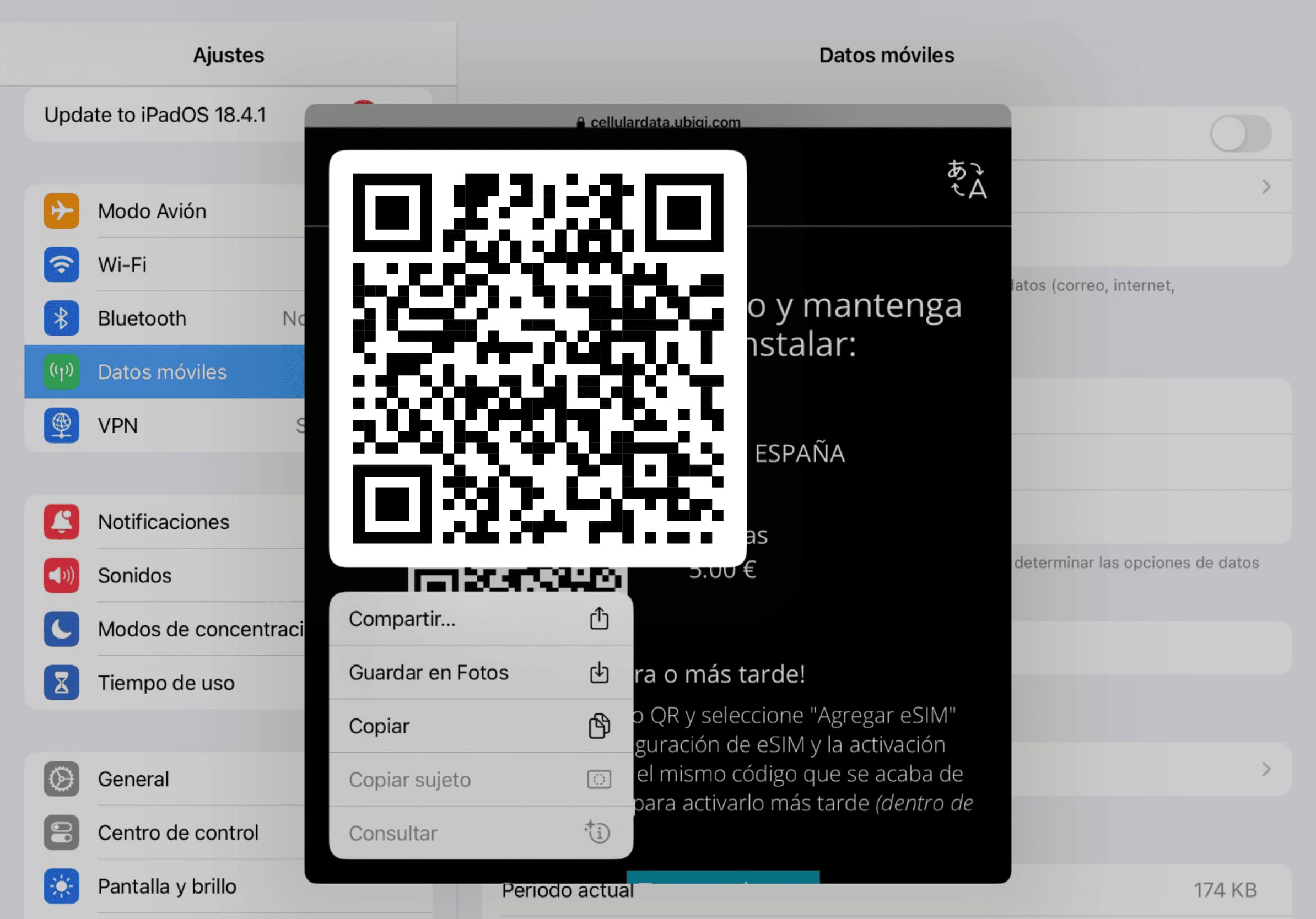 Step 3 - eSIM tutorial