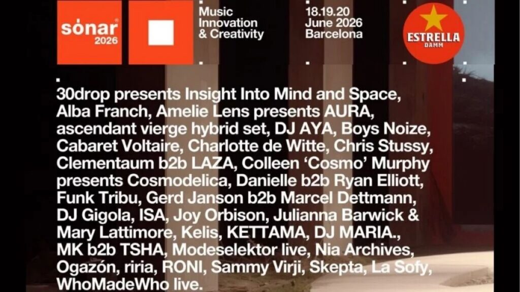 Check the lineups on the official websites of Sonar and OffSonar festivals