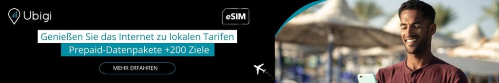 Holen Sie sich einen Ubigi eSIM-Datenplan für Ihre nächste Reise nach Dubai