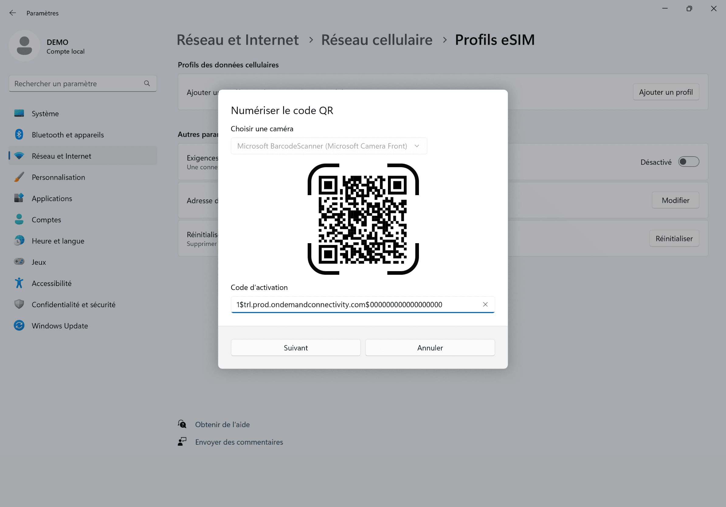 Step 2 - eSIM tutorial