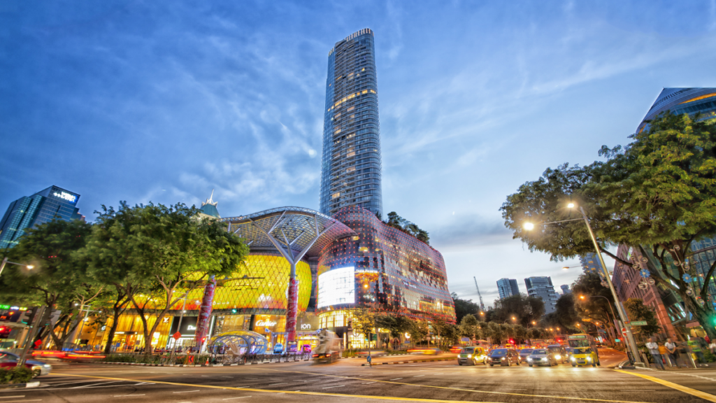 Orchard Road is packed with malls and a great place to stay