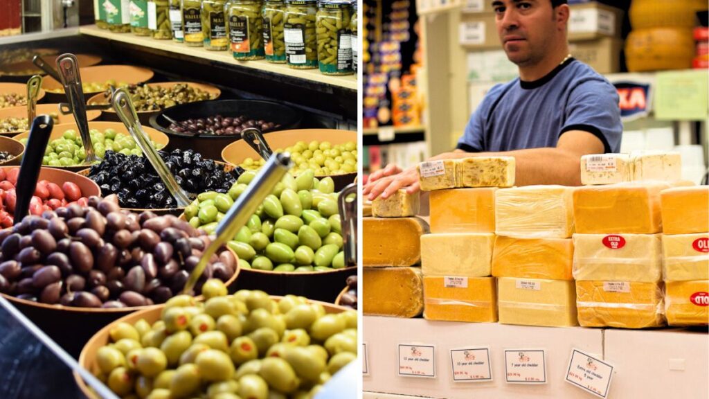 Besuchen Sie die Olivenbar und den Käse auf dem St Lawrence Market